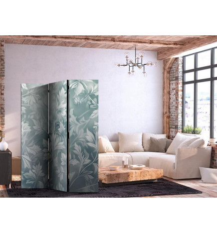 Aizslietnis - Ornaments in Rubbed Faded Turquoise - Delicate Floral Pattern