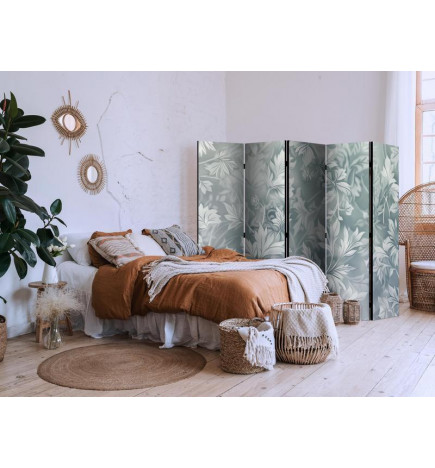 Pertvara - Ornaments in Rubbed Faded Turquoise - Delicate Floral Pattern