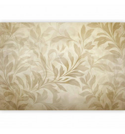 Mural de parede - Botanical Motif with Leaves and Vines in Sand Colors
