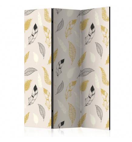 124,00 € 3-teiliges Paravent - Golden Feathers [Room Dividers]