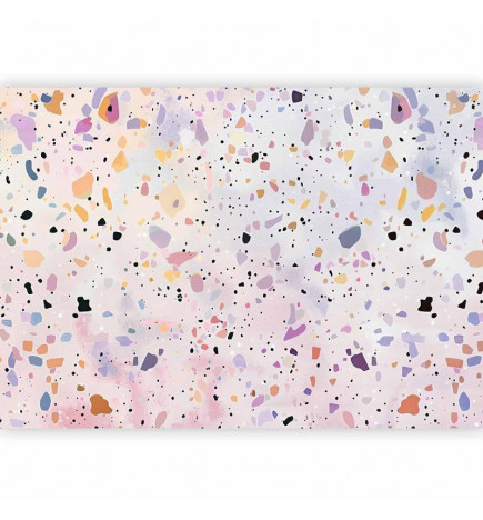 Fototapeet - Terrazzo in Confetti Style Violet-Pink Colorful Pattern