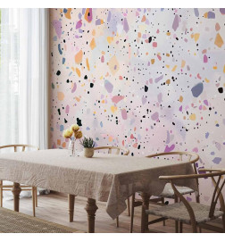 Fototapeet - Terrazzo in Confetti Style Violet-Pink Colorful Pattern