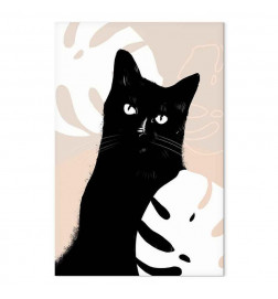 Glezna - Cat in Monsteras (1 Part) Vertical