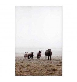 Schilderij - Friends in the Morning (1 Part) Vertical