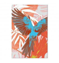 Taulu - Exotic Wings - Parrot Among Abstract Leaf Patterns