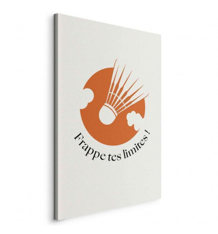 Tableau - Badminton Shuttlecock on an Orange Circle Background