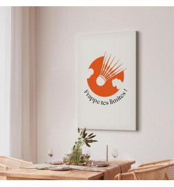 Tableau - Badminton Shuttlecock on an Orange Circle Background