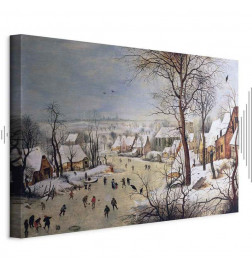 Schilderij - Pieter Bruegel the Elder – Winter Landscape with Birdtrap