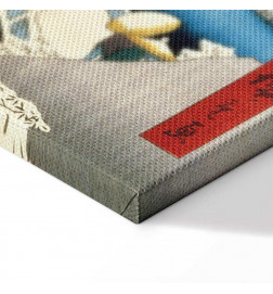 Tableau - Utagawa Hiroshige – Drum bridge and Setting Sun Hill at Meguro