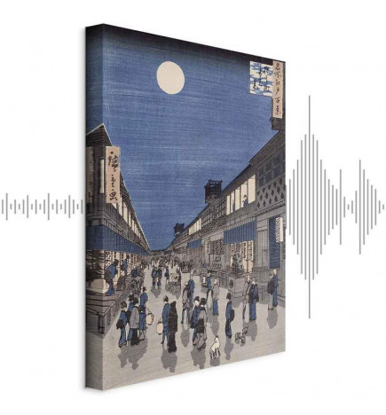 Taulu - Utagawa Hiroshige – Night time view of Saruwaka Street