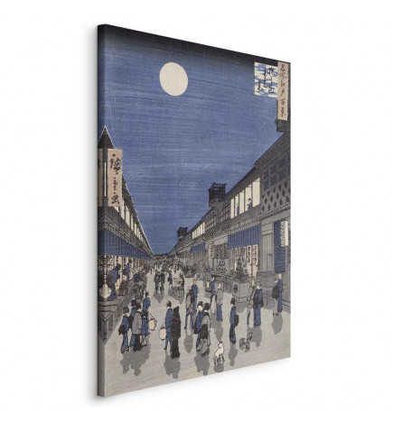 Tablou - Utagawa Hiroshige – Night time view of Saruwaka Street