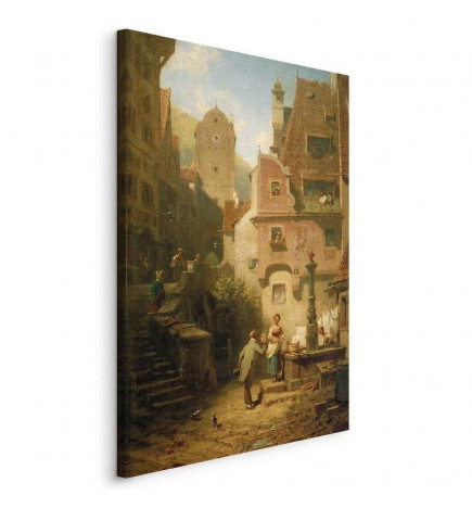 Seinapilt - Carl Spitzweg – Well-Wisher Presenting Flowers