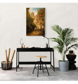 Canvas Print - Carl Spitzweg – Well-Wisher Presenting Flowers