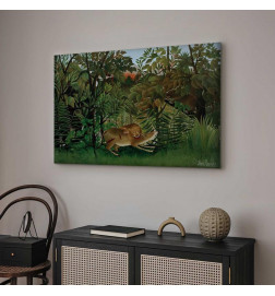 Tablou - Henri Rousseau – Le Lion ayant faim se jette sur lAntilope