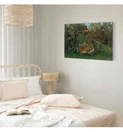 Tableau - Henri Rousseau – Le Lion ayant faim se jette sur lAntilope