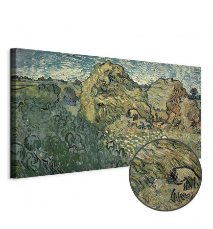 Slika - Vincent Van Gogh – Field with Wheat Stacks