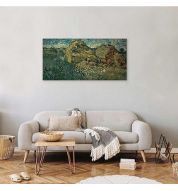 Canvas Print - Vincent Van Gogh – Field with Wheat Stacks