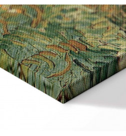 Leinwandbild - Vincent Van Gogh – Field with Wheat Stacks