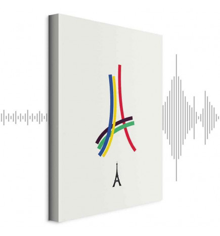 Leinwandbild - Eiffel Tower - Colorful Graphics - Abstraction