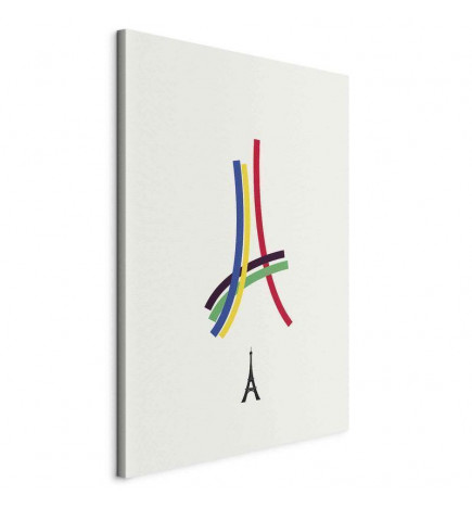 Tablou - Eiffel Tower - Colorful Graphics - Abstraction