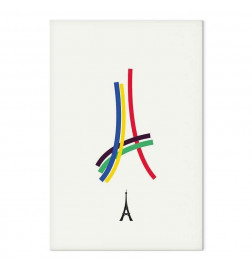 Leinwandbild - Eiffel Tower - Colorful Graphics - Abstraction