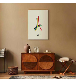 Slika - Eiffel Tower - Colorful Graphics - Abstraction