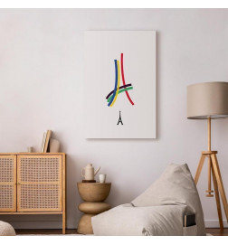 Leinwandbild - Eiffel Tower - Colorful Graphics - Abstraction