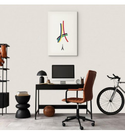 Leinwandbild - Eiffel Tower - Colorful Graphics - Abstraction