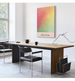 Schilderij - Cherry Breeze - Pastel Gradient in Delicate Retro Colors