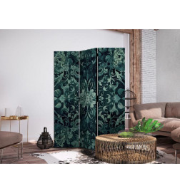 Paravento - Oriental Carpet Pattern - Emerald Ornaments and Rubbed Patterns