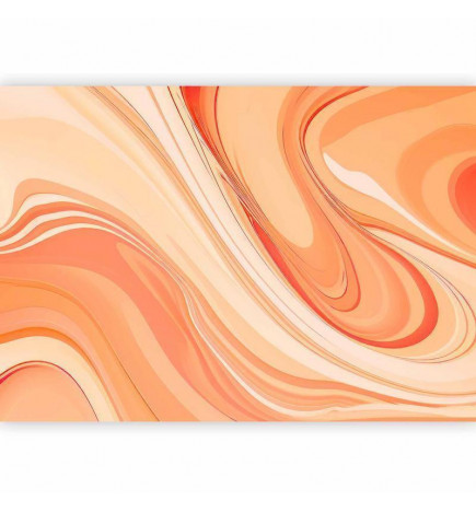 Foto tapete - Peach Abstraction - Abstraction with Smoothly Transitioning Colors in Orange Tones
