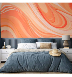 Wall Mural - Peach Abstraction - Abstraction with Smoothly Transitioning Colors in Orange Tones