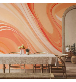 Wall Mural - Peach Abstraction - Abstraction with Smoothly Transitioning Colors in Orange Tones