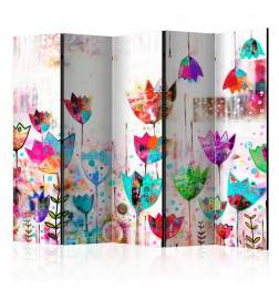 172,00 € Room Divider - Colorful tulips II [Room Dividers]