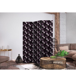 Room Divider - Birds Among Flowers - Pheasants Amidst Peonies - Purple