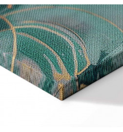 Leinwandbild - Tapestry Pattern with a Meadow and Flowers Kilim with a Spring Motif