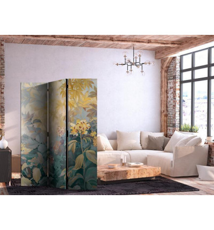 Room Divider - Tapestry Pattern With Meadow and Flowers - Kilim With Spring Motif