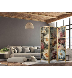 Paravent japonais - Scent of Nature - Beautiful Garden Flowers in Pastel Colors