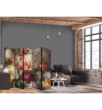 Paravan - Blooming Peonies - Charismatic Flowers Bathed in Sunlight