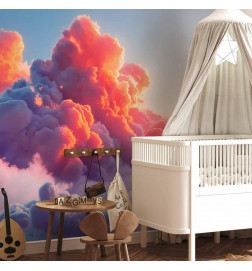 Fototapeta - Twilight Spectacle: Clouds in Shades of Pink and Violet