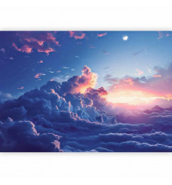 Fotobehang - Night Concert in the Mountains: Clouds Illuminated by the Last Rays of the Sun