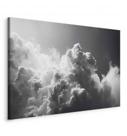 Schilderij - Extraordinary Phenomenon: The Sun Illuminating Dark Clouds