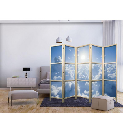 Biombo japonés - Heavenly Calm: Warm Rays of the Sun