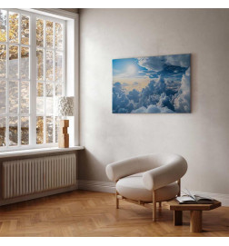 Schilderij - Symphony of Light: Sun and Clouds Collaborating on a Beautiful Sky