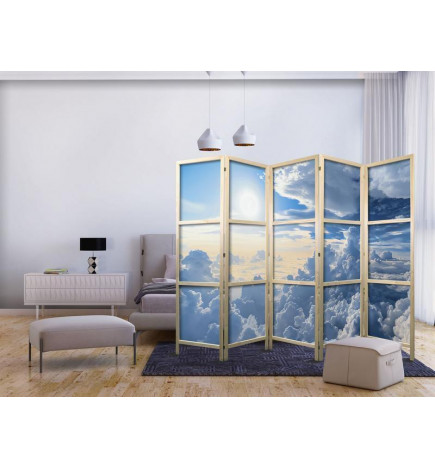 Japanese Room Divider - Symphony of Light: Sun and Clouds Collaborating on a Beautiful Sky