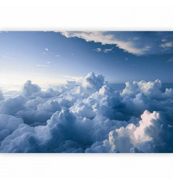 Fototapeta - Aerial Landscapes: Rays Lighting Up Fluffy Cloud Formations
