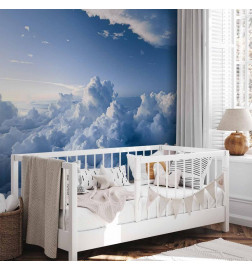 Wall Mural - Aerial Landscapes: Rays Lighting Up Fluffy Cloud Formations