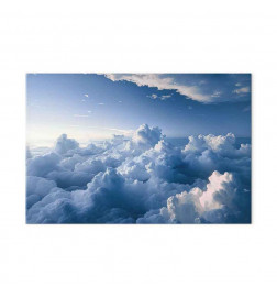 Canvas Print - Aerial Landscapes: Rays Lighting Up Fluffy Cloud Formations