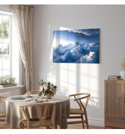 Tablou - Aerial Landscapes: Rays Lighting Up Fluffy Cloud Formations