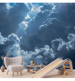 Fototapetas - Animated Scenery: The Sun Battling with Clouds